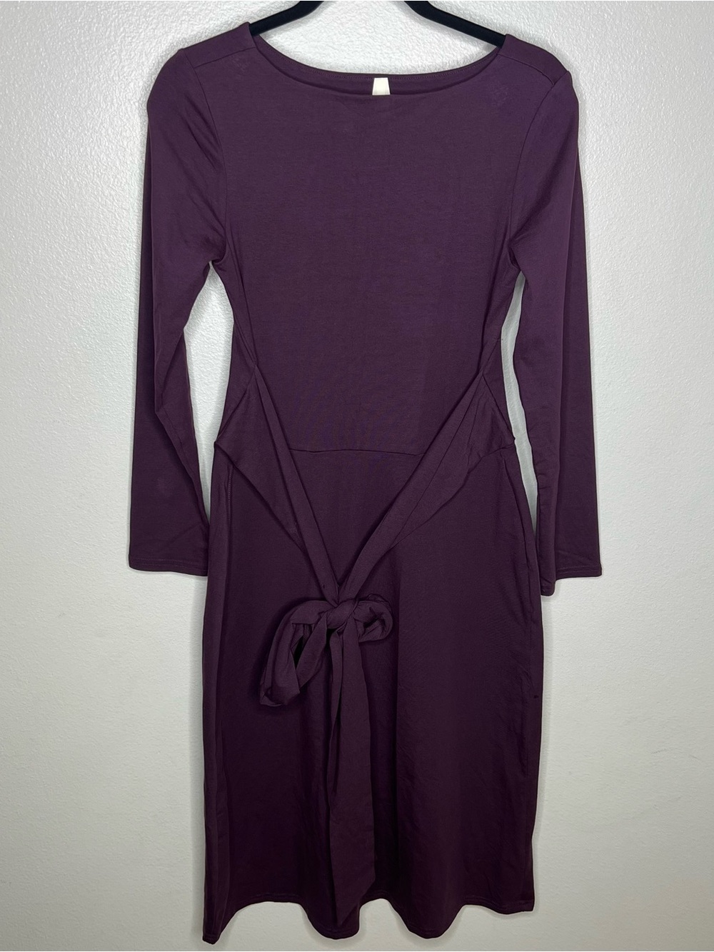Pact Long Sleeve Organic Cotton Brunch Fit and Flare Plum - Small